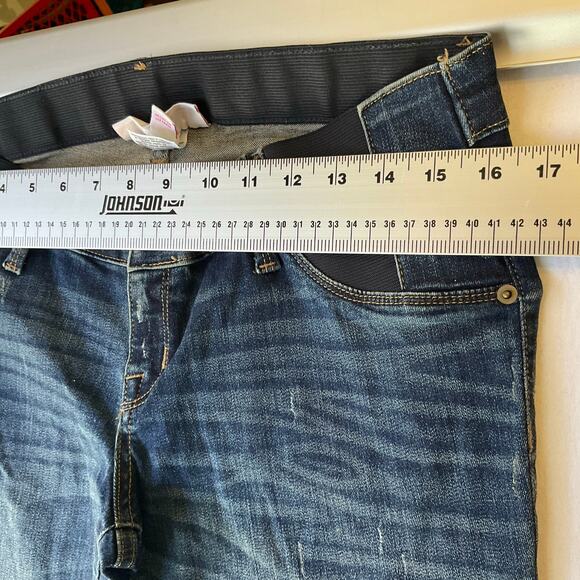 Isabel Maternity Women Flared Jeans size 6 / 28R Blue Skinny Boot Cut Stretch - Picture 4 of 10